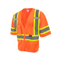 SV232-3 Class 3 Surveyor Safety Vest, Dual Zip, Hi-Vis Orange, 2X
