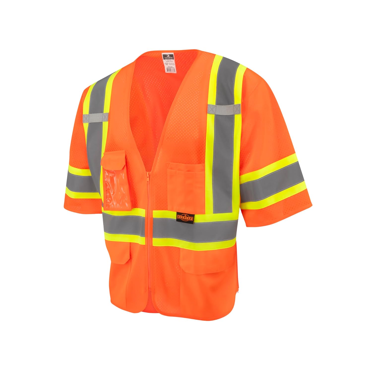SV232-3 Class 3 Surveyor Safety Vest, Dual Zip, Hi-Vis Orange, 2X