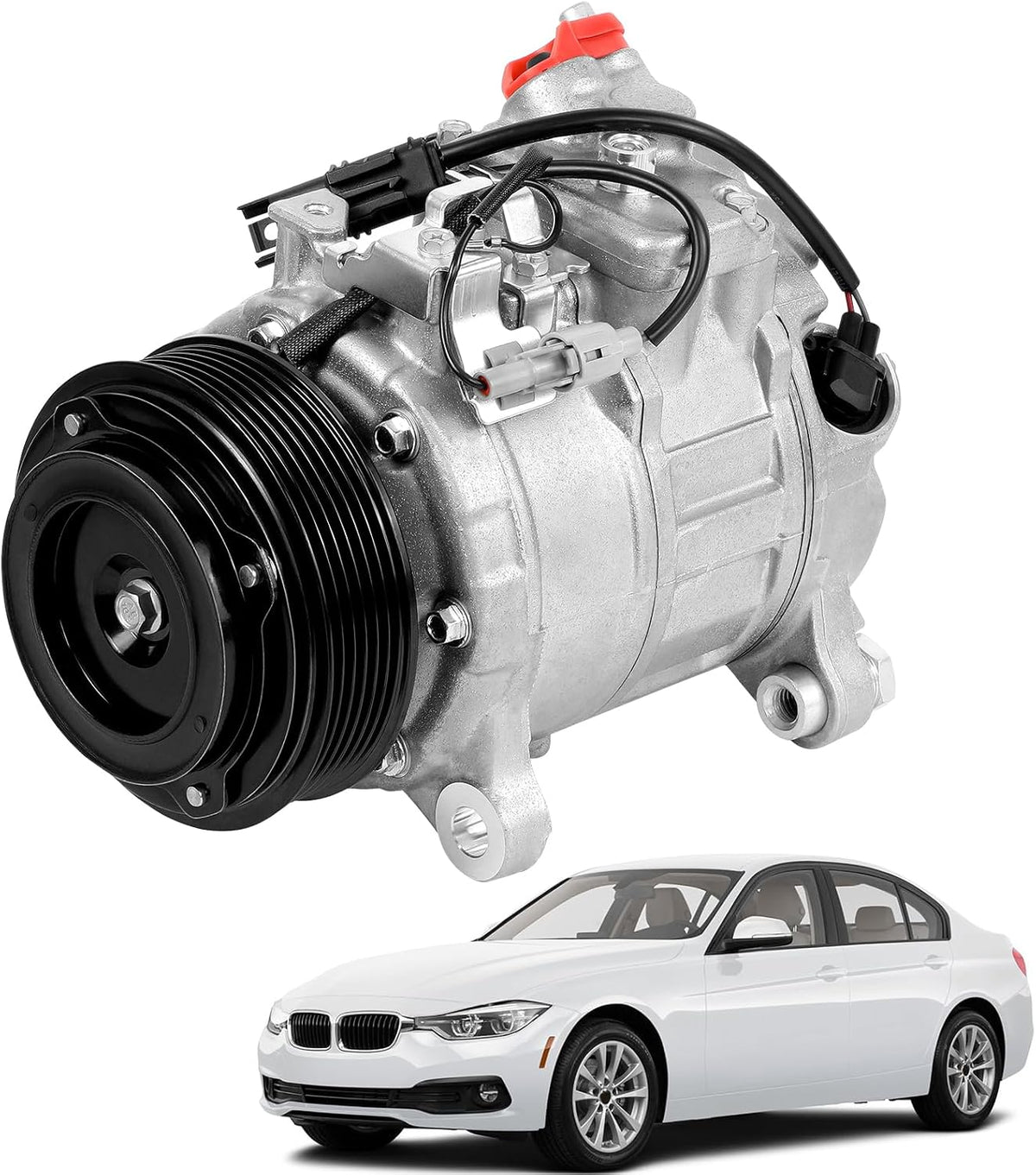 Air Conditioner AC Compressor with Clutch Compatible with BMW X5,320i 328i 428i 528i 535i 228i 328d 535d 740Ld GT xDrive Gran Coupe 2014 2015 2016,Replace 64529216466 64529399059,64529330825 ect
