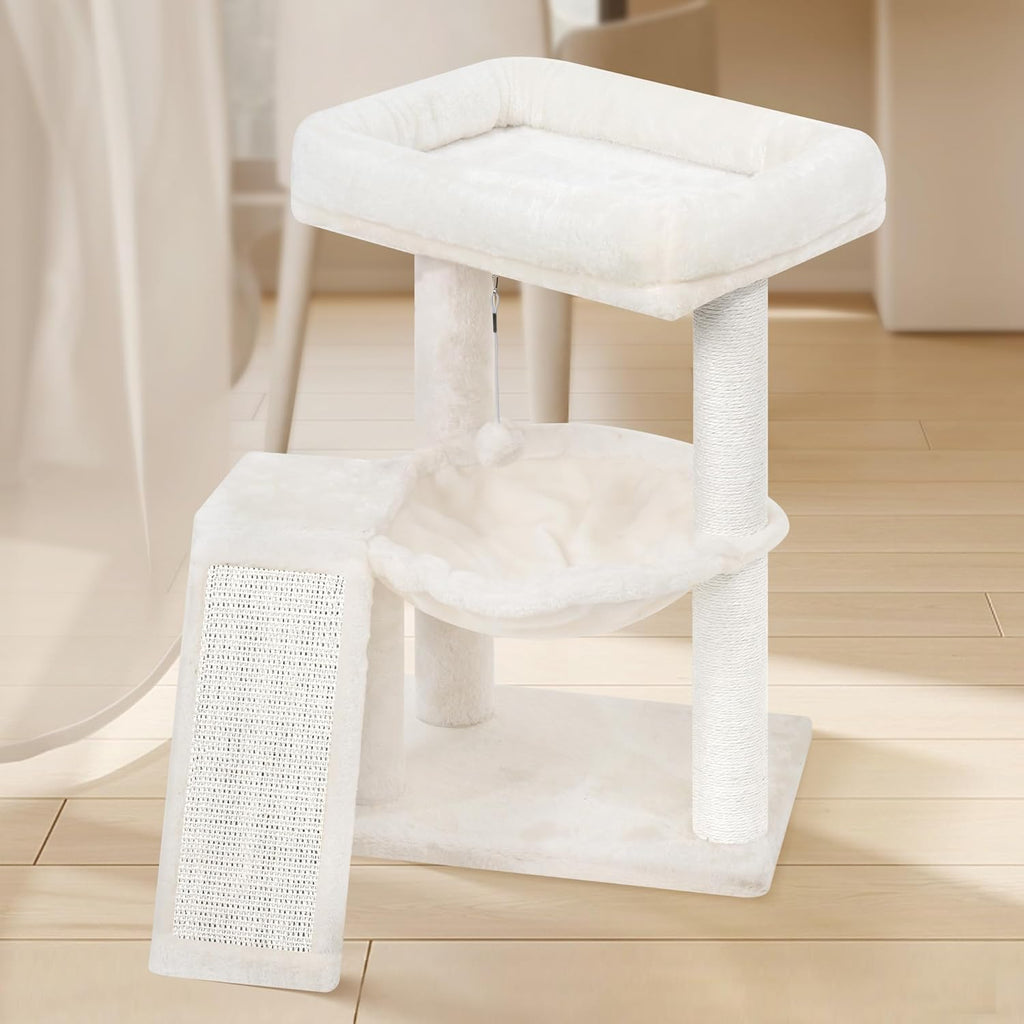 YOUPET Cat Tree with Cat Scratching Post for Indoor Cats, Cat Tower with Scratching Board and Playful Toy Balls, Cat