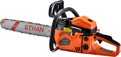 62cc Gas Powered Chainsaw 2-Cycle Gasoline Chain Saw with 20-Inch Guide Bar | Cordless Gas Chainsaw for Tree Cutting