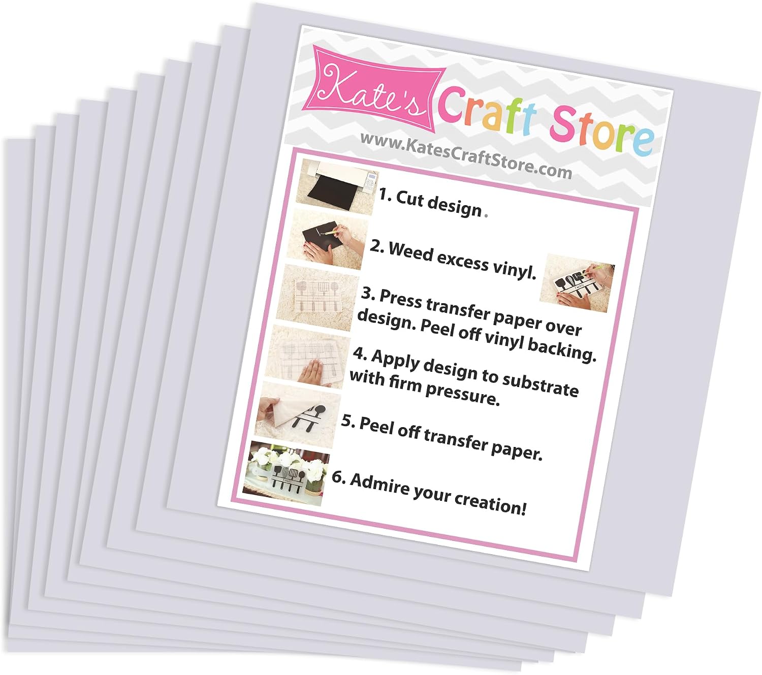(10) 12" x 12" Sheets - Oracal 651 Transparent Adhesive Craft Vinyl for Cricut, Silhouette, Cameo, Craft Cutters