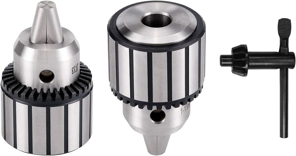 KingTool 4-Piece 1/2-Inch Drill Chuck Set with Key and Morse Taper Arbors