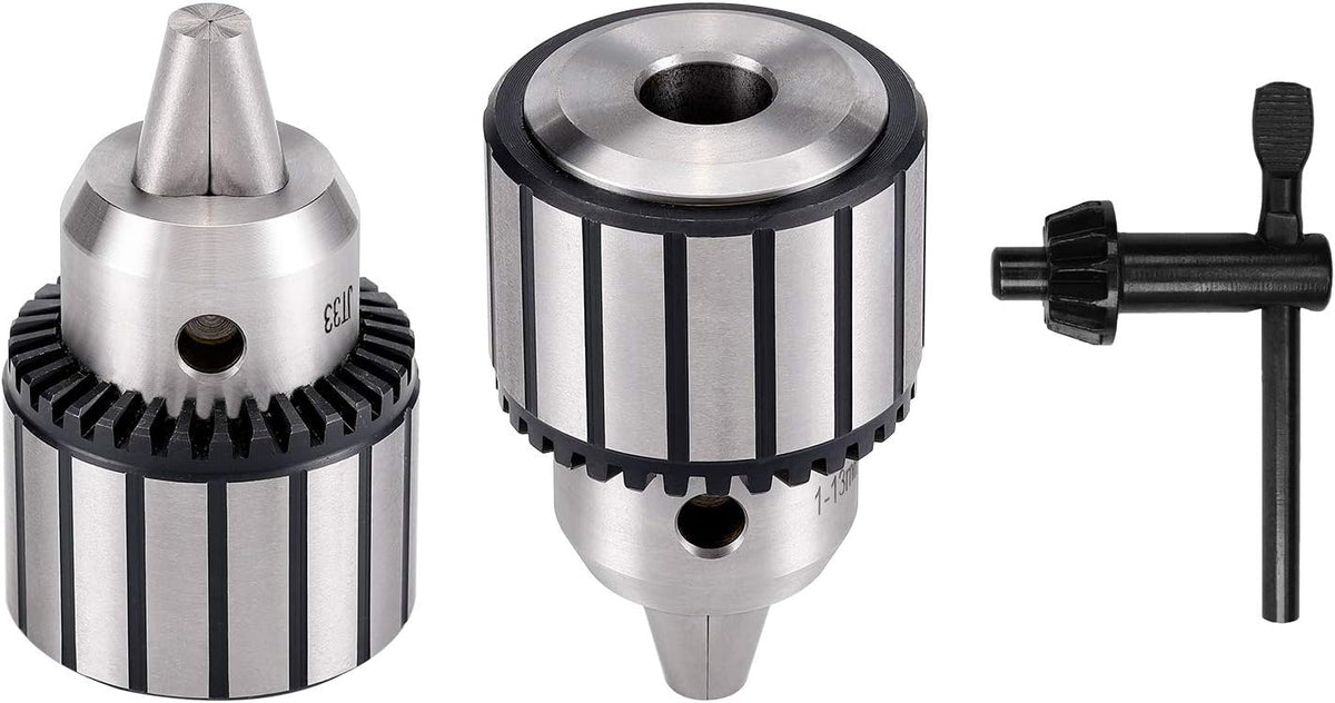 KingTool 4-Piece 1/2-Inch Drill Chuck Set with Key and Morse Taper Arbors