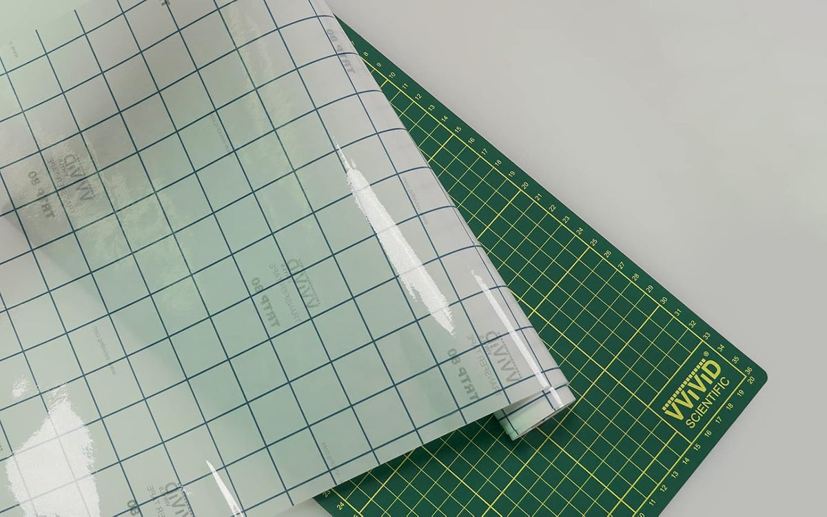 VViViD Vinyl Transfer Tape Roll Clear with Blue Alignment Grid Application Tape for Signs Crafts Decals Medium Tack