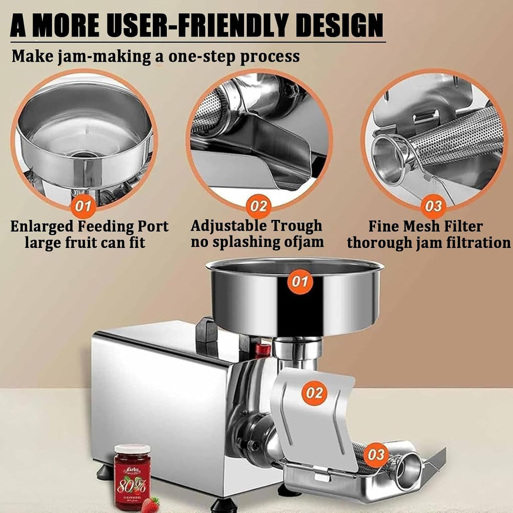 Electric Tomato Berry Strainer Tomato Sauce Grinder, Electric Tomato Strainer Milling Press, Food Mill, Maker, Fruit