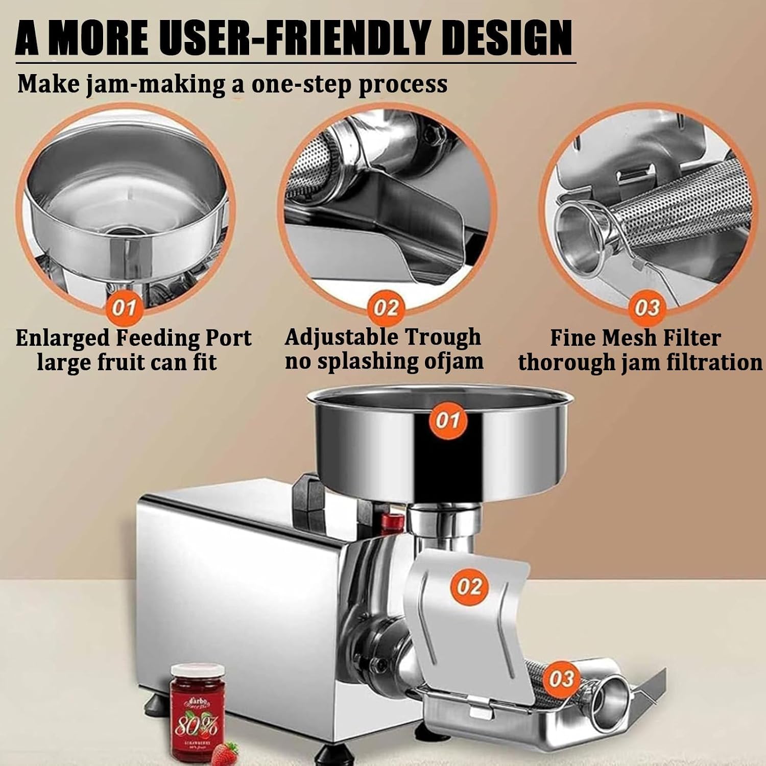 Electric Tomato Berry Strainer Tomato Sauce Grinder, Electric Tomato Strainer Milling Press, Food Mill, Maker, Fruit