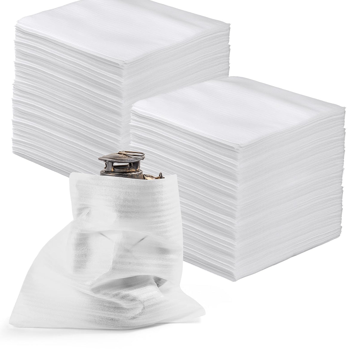 100 Pack Foam Pouches 8x8in, Cushion Foam Wrap for Moving