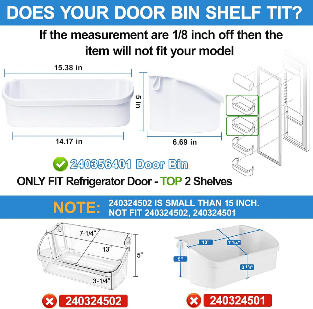ALVAR 240356401 Refrigerator Door Bin For Frigidaire Door Shelf Replacement