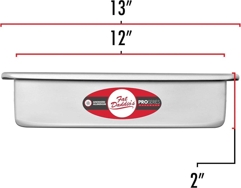 POB-12162 Anodized Aluminum Sheet Cake Pan, 12 x 16 x 2 Inch