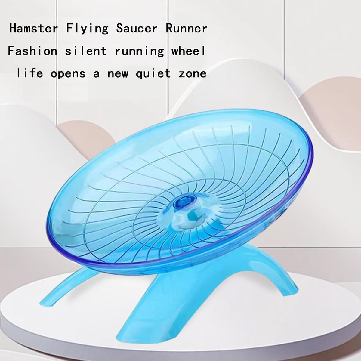 7 "Blue Small Animal Flying Saucer Running Wheel, Does not Produce Noise