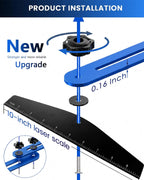 Stair Tread Template Tool, 8" to 60", Adjustable for Measuring (Blue)