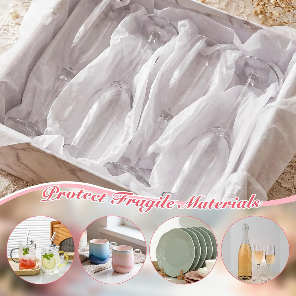 160 Sheets White Tissue Paper Bulk 14 X 20 Inches
