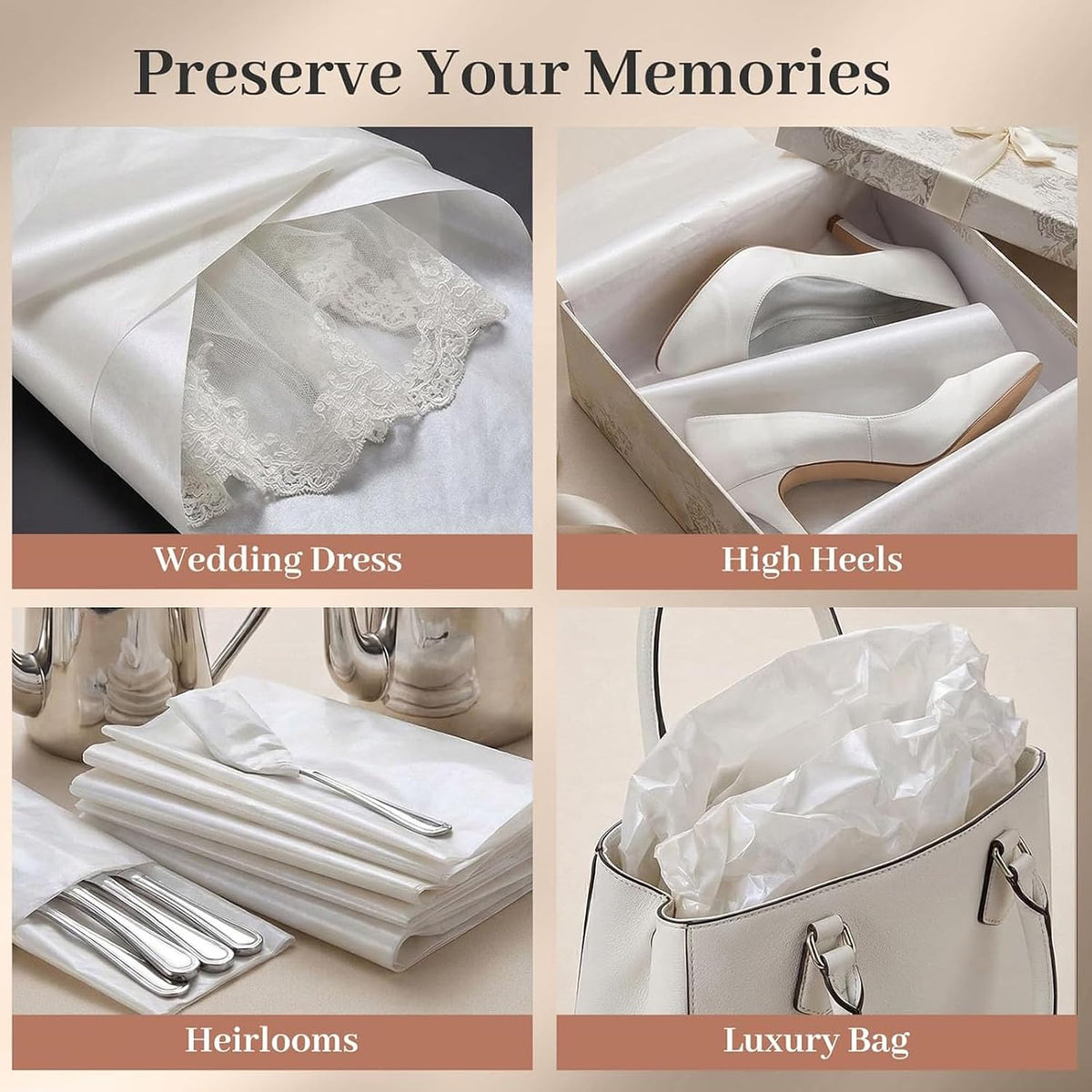 White Gift Wrapping Tissue Paper Bulk for Gift Bags,160 Sheets 20 x 14 Inch