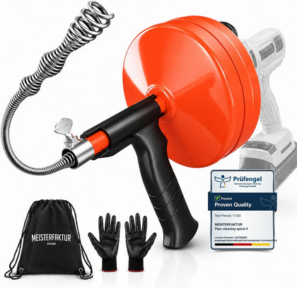 drain snake - Auto Feed - Ideal plumbing snake for sink and drain unblocking - Solid drain auger for real DYIs! (50FT)