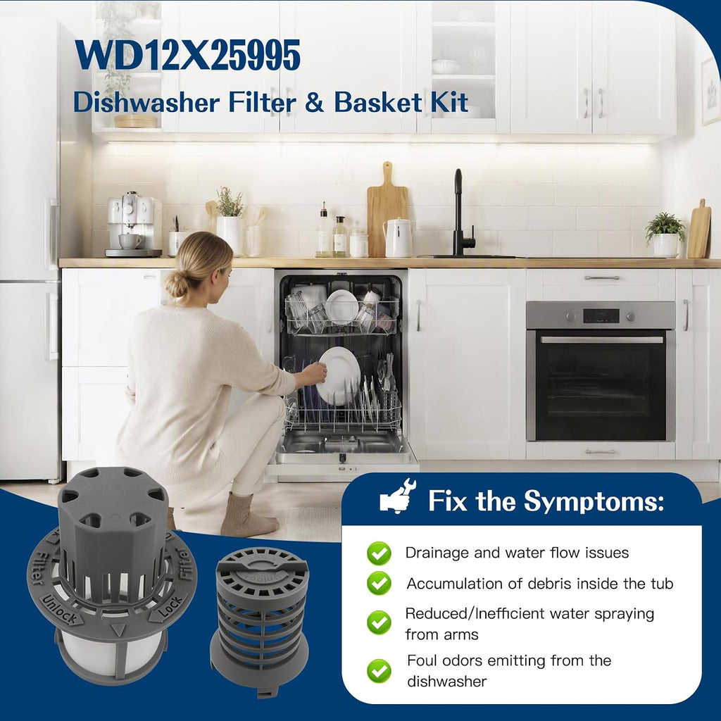 Dishwasher Fine Filter and Basket for GE DDT700SGN8WW
