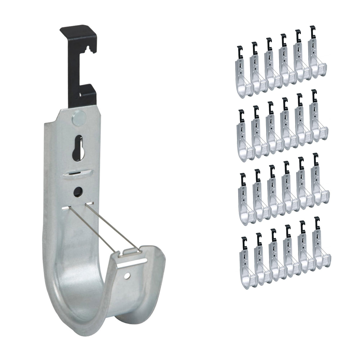 ICC 2-Inch Batwing J Hook Cable Management, Retainer Clip, 25-Pack