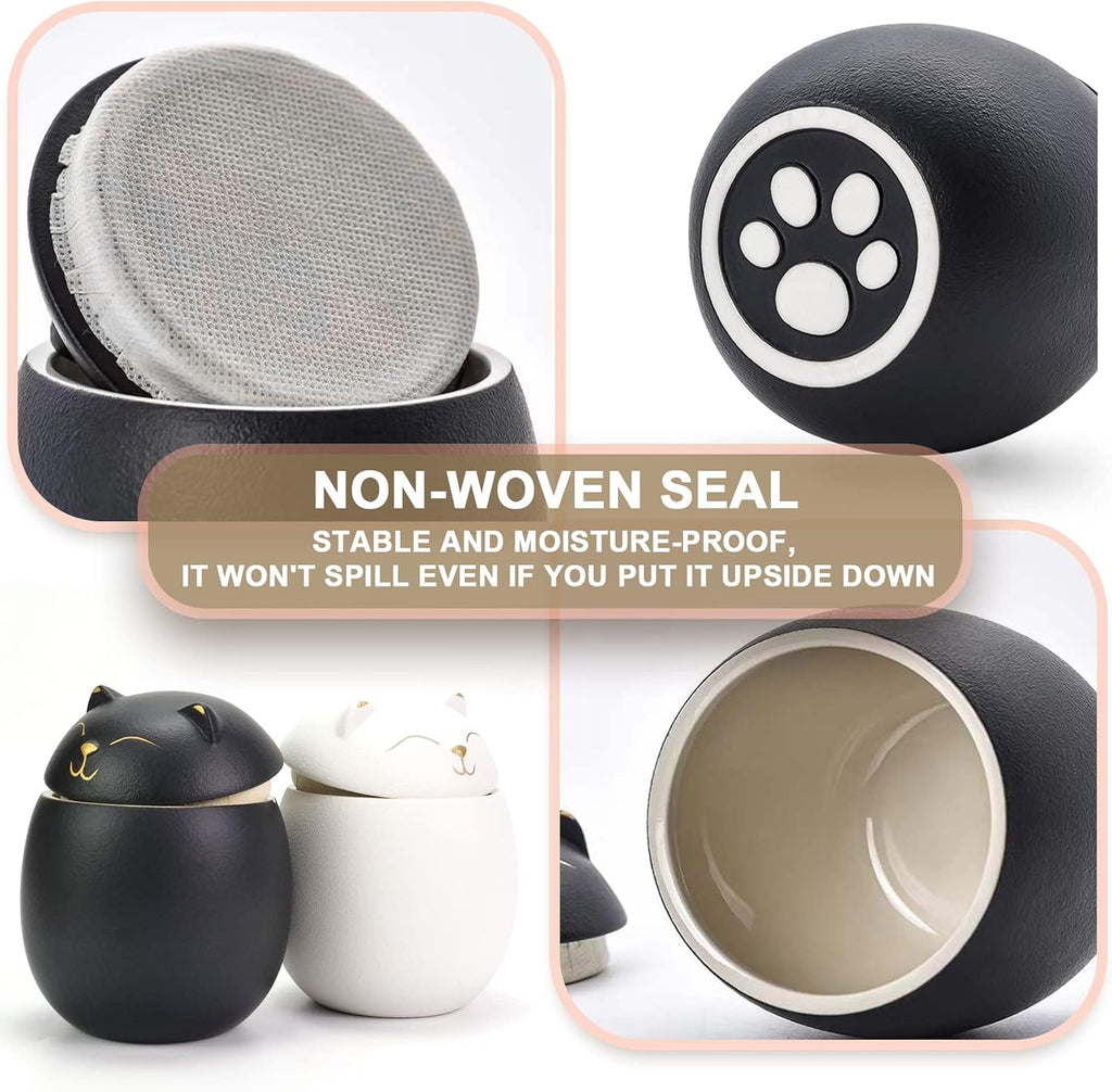 Cat Urn Dog Urn Sized 3.2x2.9 and 4.9x4.25. A Smiley-Cat Pet Urn with a Memoria Card.Cat Urns for Ashes for Your Pet