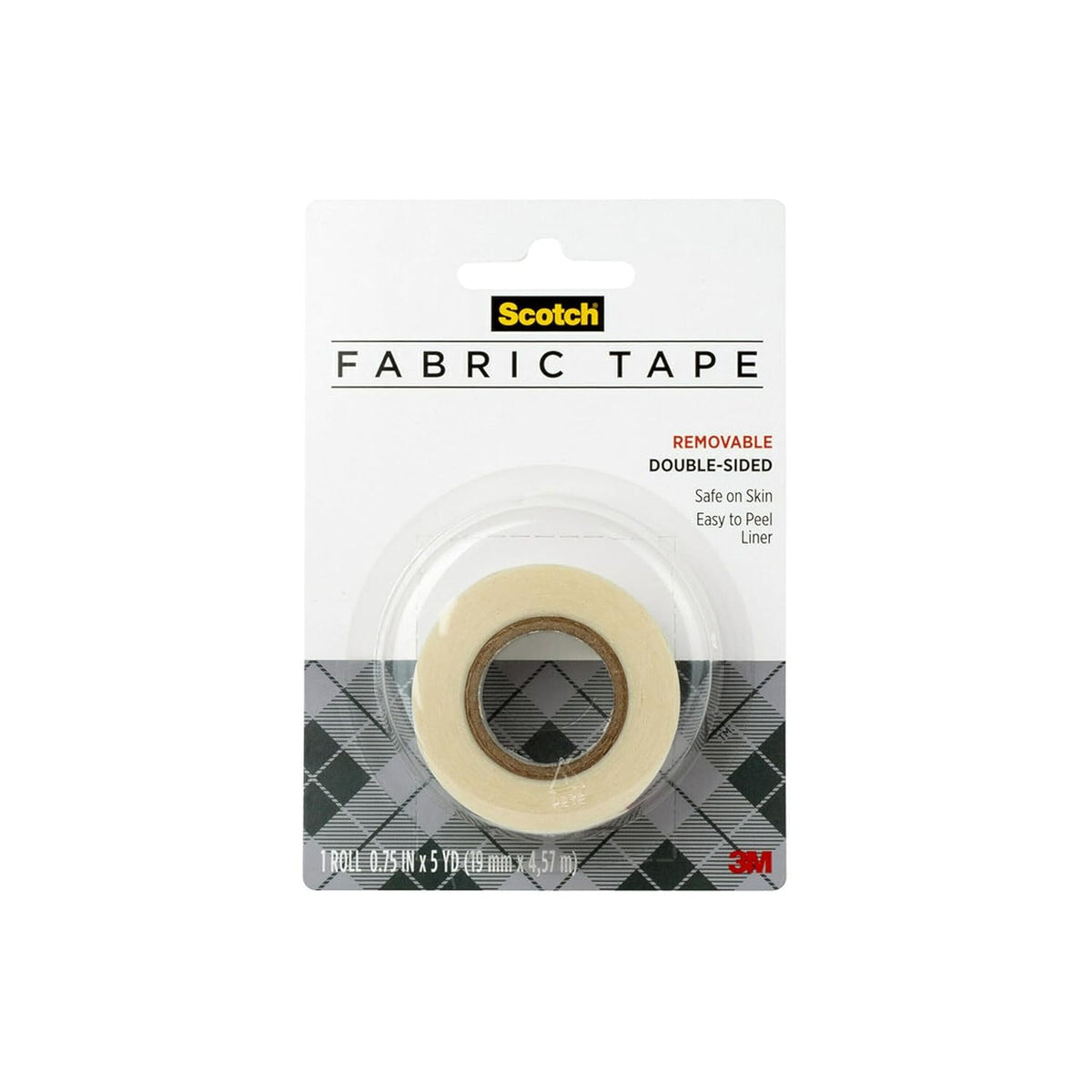 Removable Fabric Tape, 3/4 in x 180 in, 1/Pack, Removable and Double Sided (FTR-1-CFT)