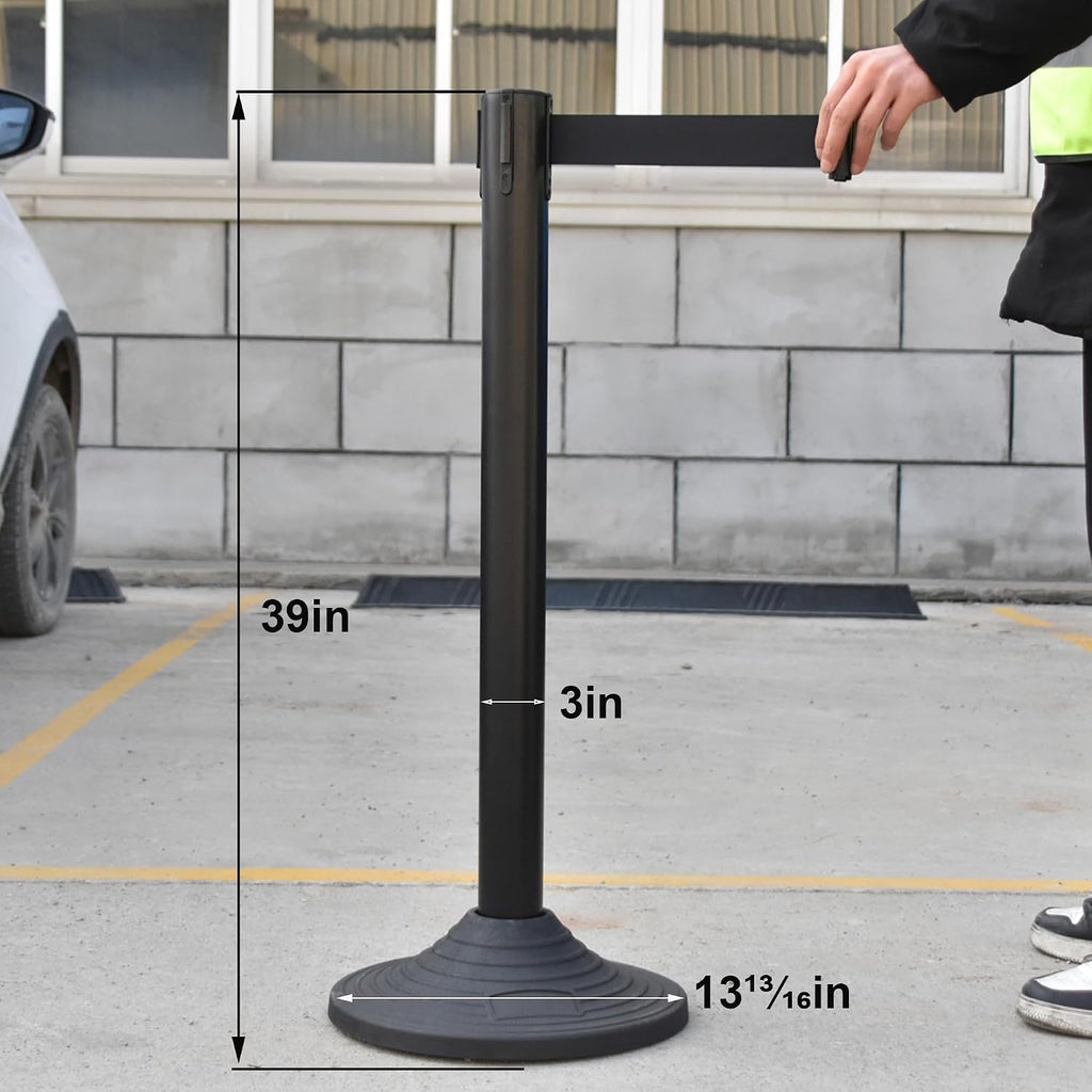 OangeStar 6 Pack Crowd Control Stanchion, Crowd Control Barrier Set