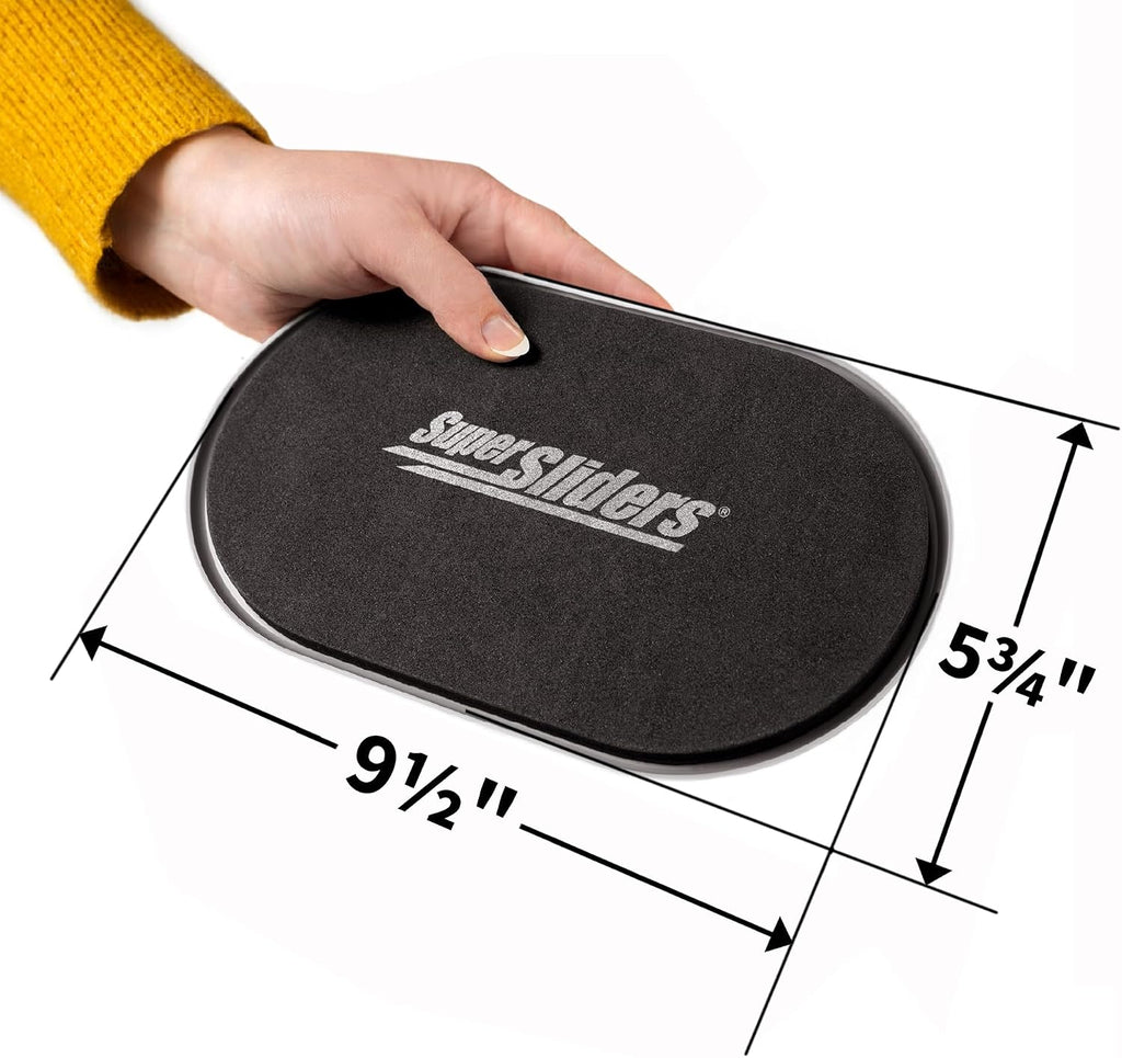 5-3/4" x 9-1/2" XL Oval Reusable Furniture Sliders for Carpet, Anti-Slip Protective Furniture Moving Pads for Beds