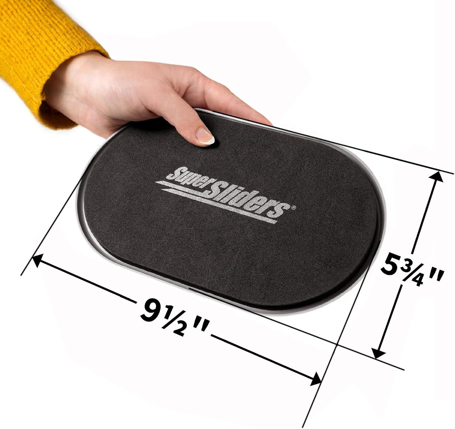5-3/4" x 9-1/2" XL Oval Reusable Furniture Sliders for Carpet, Anti-Slip Protective Furniture Moving Pads for Beds