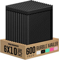 Bubble Mailers 6x10 Inch 600 Pack Black Waterproof Bubble Mailer