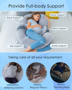 Pregnancy Pillow, Maternity Body Pillow, Wedge, Dual Grey Velvet