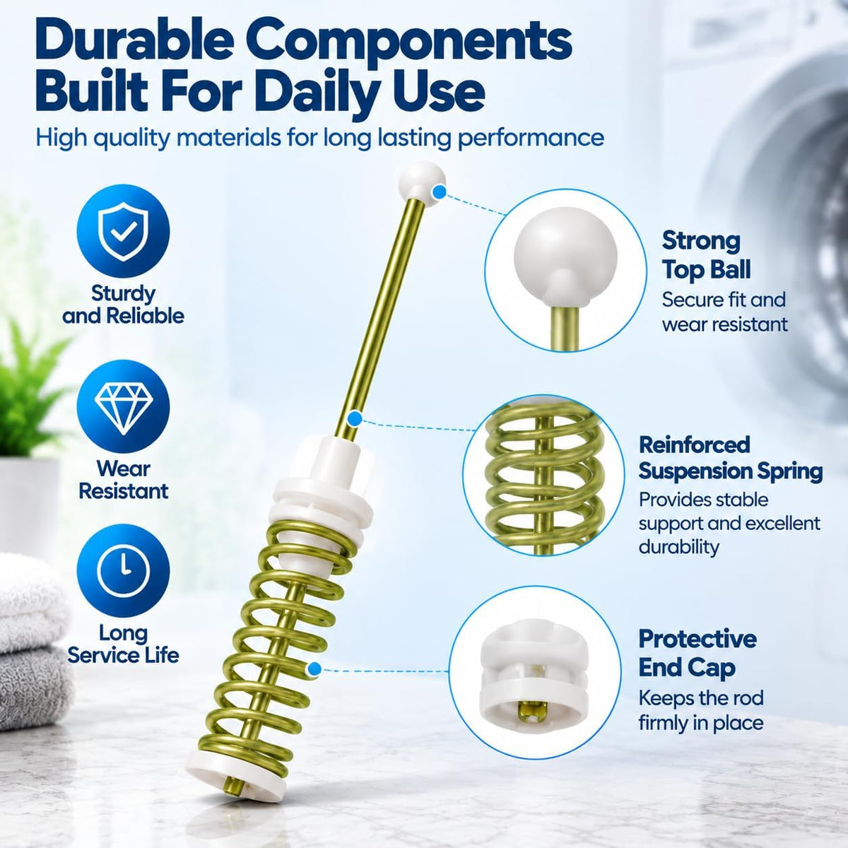 Washer Suspension Rod For Samsung WA5451ANP 2021,Vibration Reduction Part
