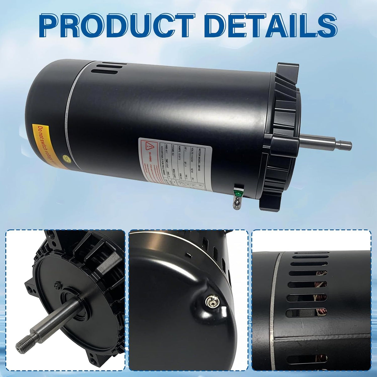 UST1102 1Hp Up-Rated Pool Pump Motor Replace for Century,Hayward/A.O. Smith