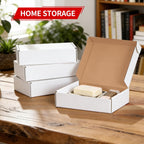 12x10x3 Inches Shipping Boxes Set of 20, Large Corrugated Cardboard Boxes, White Mailer Box for Small Business