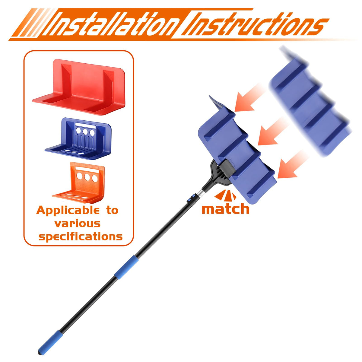 LLCC 9.8ft V Shaped Board Corner Protector Extension Handle (4.76ft→9.8ft)