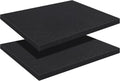 Polyurethane Foam Sheets, Black, 16 x 12 x 1 Inch, 2 Pcs