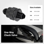 EVIL ENERGY 8AN Male Non Return One Way Inline Check Valve Fitting Black