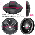 3 Inch Garbage Disposal Splash Guard Collar Sink Garbage Disposal Splash Guard for Whirlaway, Waste King, Sinkmaster and GE Models with 3.35 Inch Sink Stopper Replacement Garbage Disposal Stopper