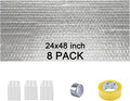 Garage Door Insulation Kit - 8PCS 24X48 inch Double Bubble Panels Reflective Insulating Aluminum Foil with Aluminum