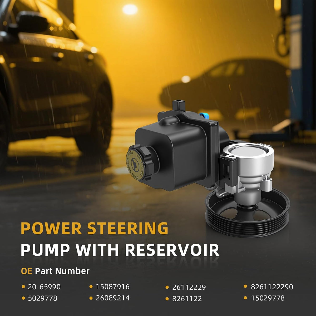 Power Steering Pump with Pulley for Chevy Trailblazer