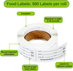 1500 Pcs Removable Food Labels for Restaurant Containers, 1 x 2 Inch