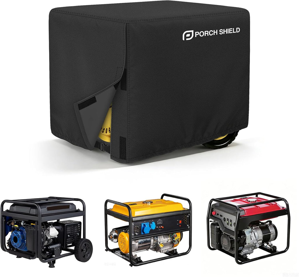 Waterproof Universal Generator Cover 32 x 24 x 24 inch - for Most Generators 5000-10000 Watt, Black