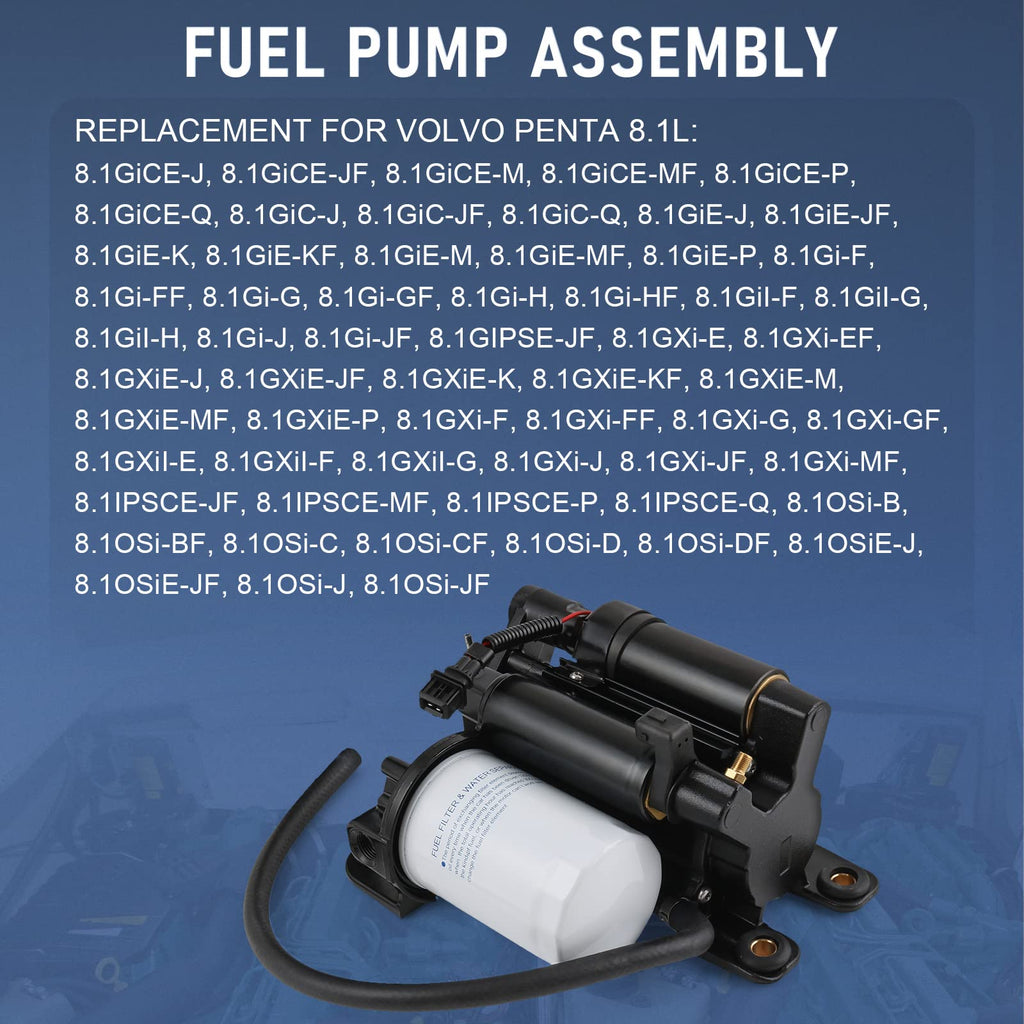 High Pressure Electric Fuel Pump Assembly Replacement For Volvo Penta 8.1L