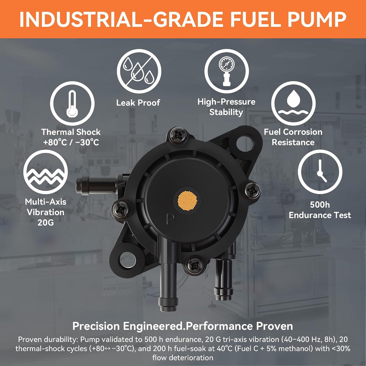 808492 Fuel Pump for Briggs and Stratton 808656 John Deere LG808656 D140 D130 D170 D125 D160 D155 D150 Z445 Z235 Z335E Z255 Z355E Z525E LA140 LA150 LA155 Lawn Mower 596163 793147 Vacuum Hose