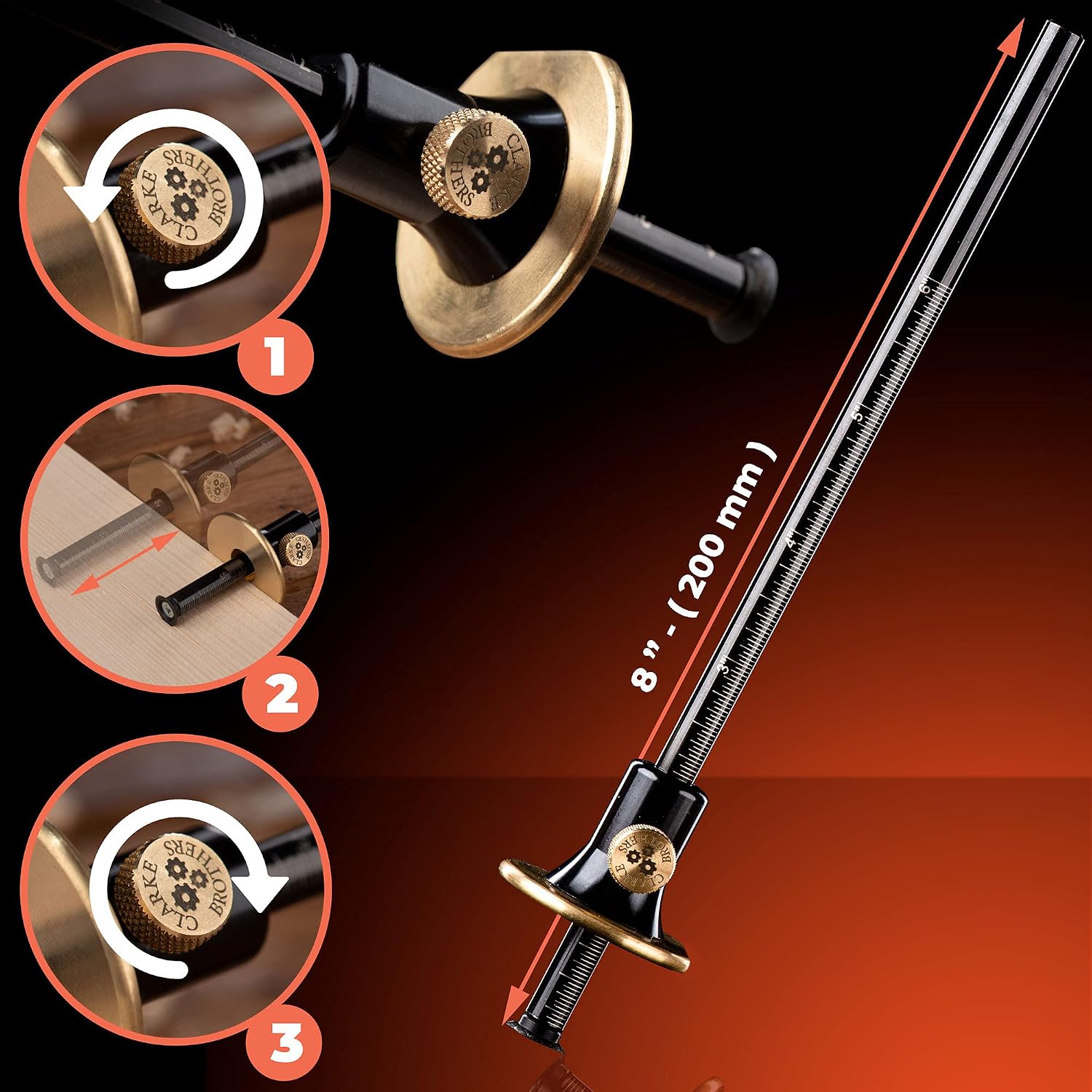 Wheel Marking Gauge - Woodworking Marking Scriber Kit With 2 Replacement Cutters - Wood Marking Tools With Graduated