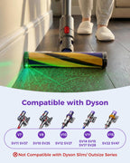 V8 LED Fluffy Optic Cleaner Head for Dyson V15 V11 V10 V7 Vacuum Cleaner