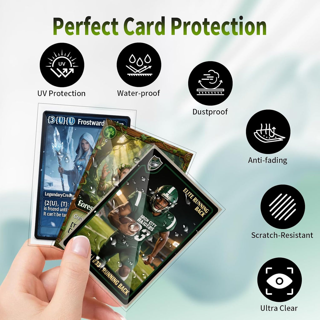 600 Counts Card Sleeves for Trading Cards, Soft Penny Sleeves Clear Baseball Card Protector Sleeve Perfect fit MTG