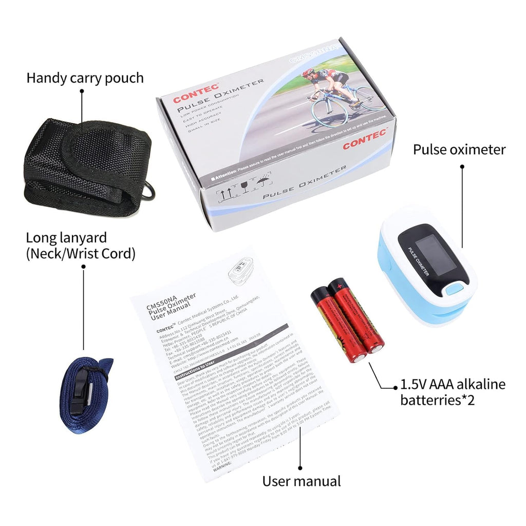 CMS50NA Pulse Oximeter SpO2 and PR Value Waveform Blood Oxygen Neck/Wrist Corda