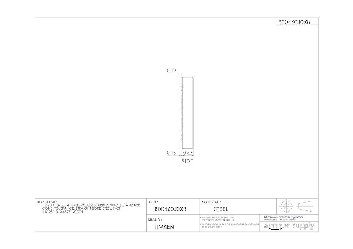 Timken Tapered Roller Bearing Cone - 18780