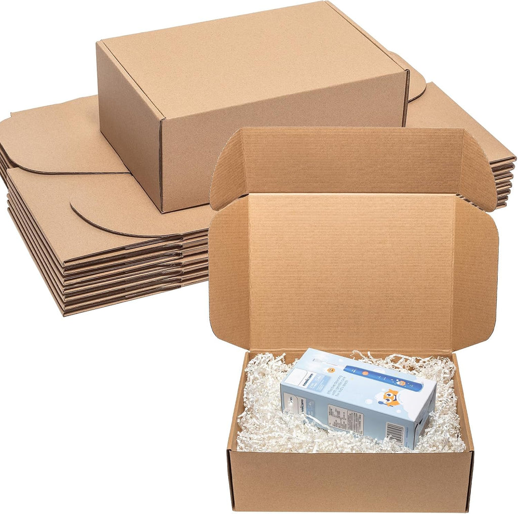 Shipping Boxes 12x9x4 Inches 20 Pack Corrugated Cardboard Brown Box