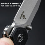 EDC Folding Pocket Knife with G10 Handle and 1.4116 Steel | 3.15" Stonewashed Blade, Lightweight Design for Work and