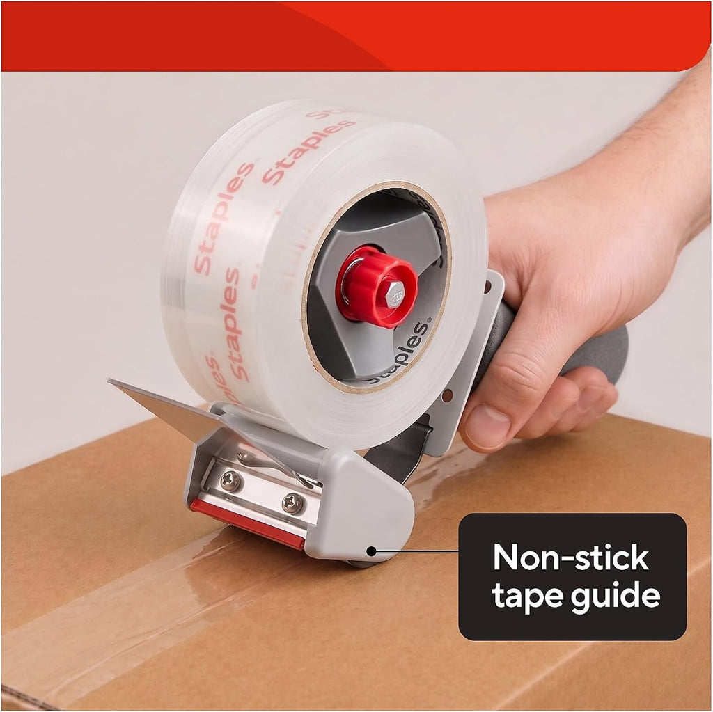 Packing Tape Dispenser, Gray, Handheld, 3 Inch Wide