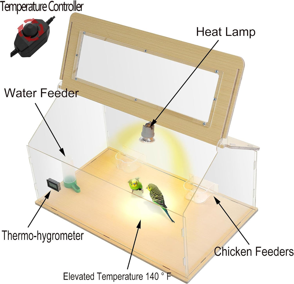 Newborns Chick Brooder Box Quail Cage Bird Playground Chick Starter Kit